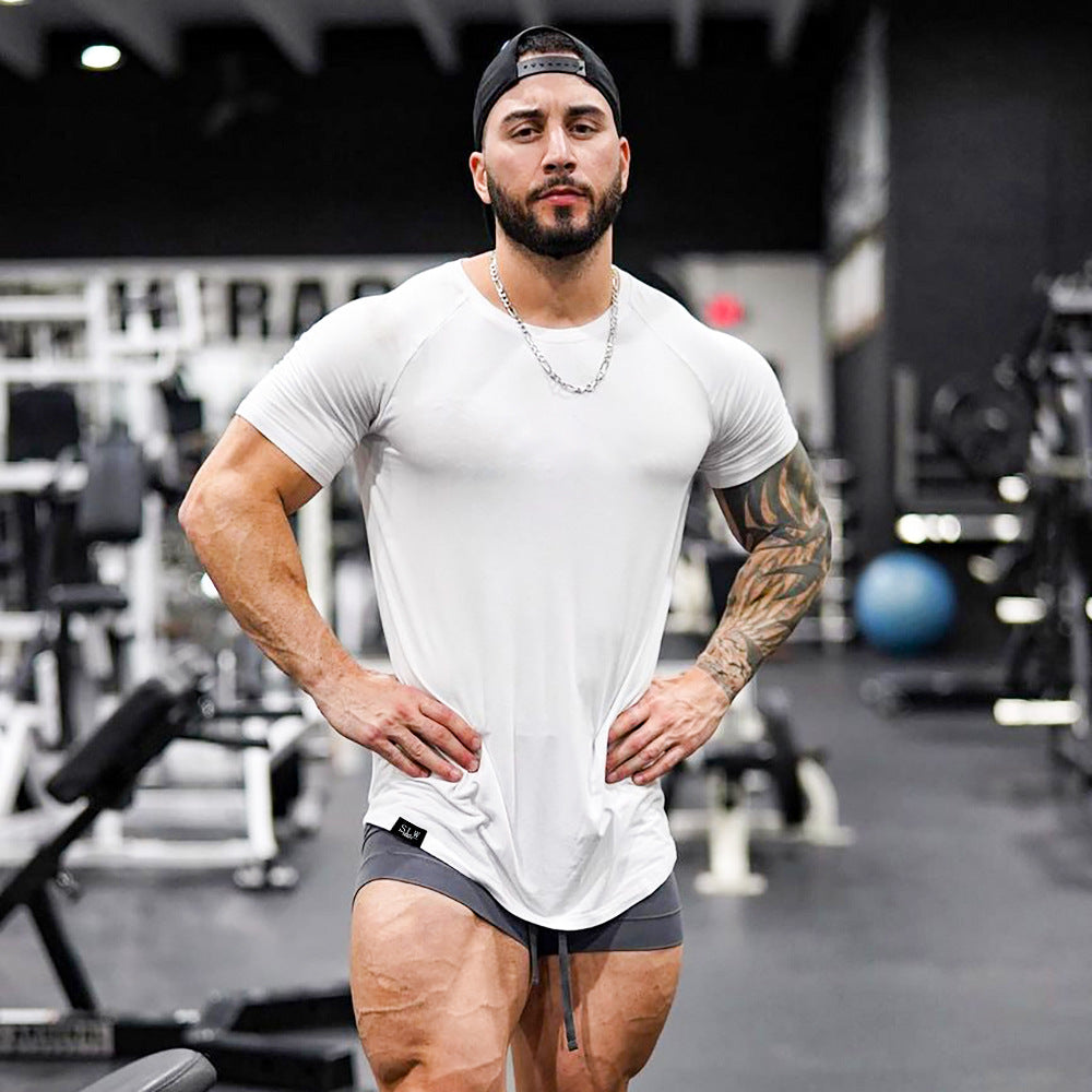 New Fashion Men's Summer Casual Comfortable Tight-Fitting T-Shirt Sports Gym Sportswear Quick-Drying Breathable T Shirt M-3XL.