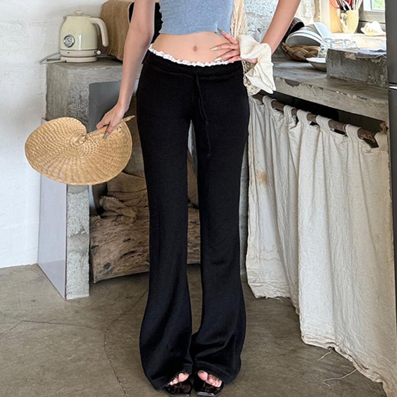 Vintage Y2K Flared Jeans Retro Button-up Low Rise Casual Denim Hose Harajuku 2000er Jahre Hose Basic Aesthetic Mom.