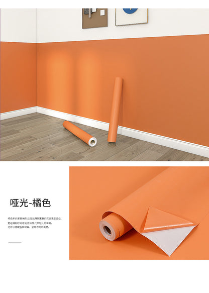 Matte PVC Vinyl Self Adhesive Wallpapers Furniture Renovation Films White DIY Decorative Kitchen Cabinet Waterproof Wall Sticker