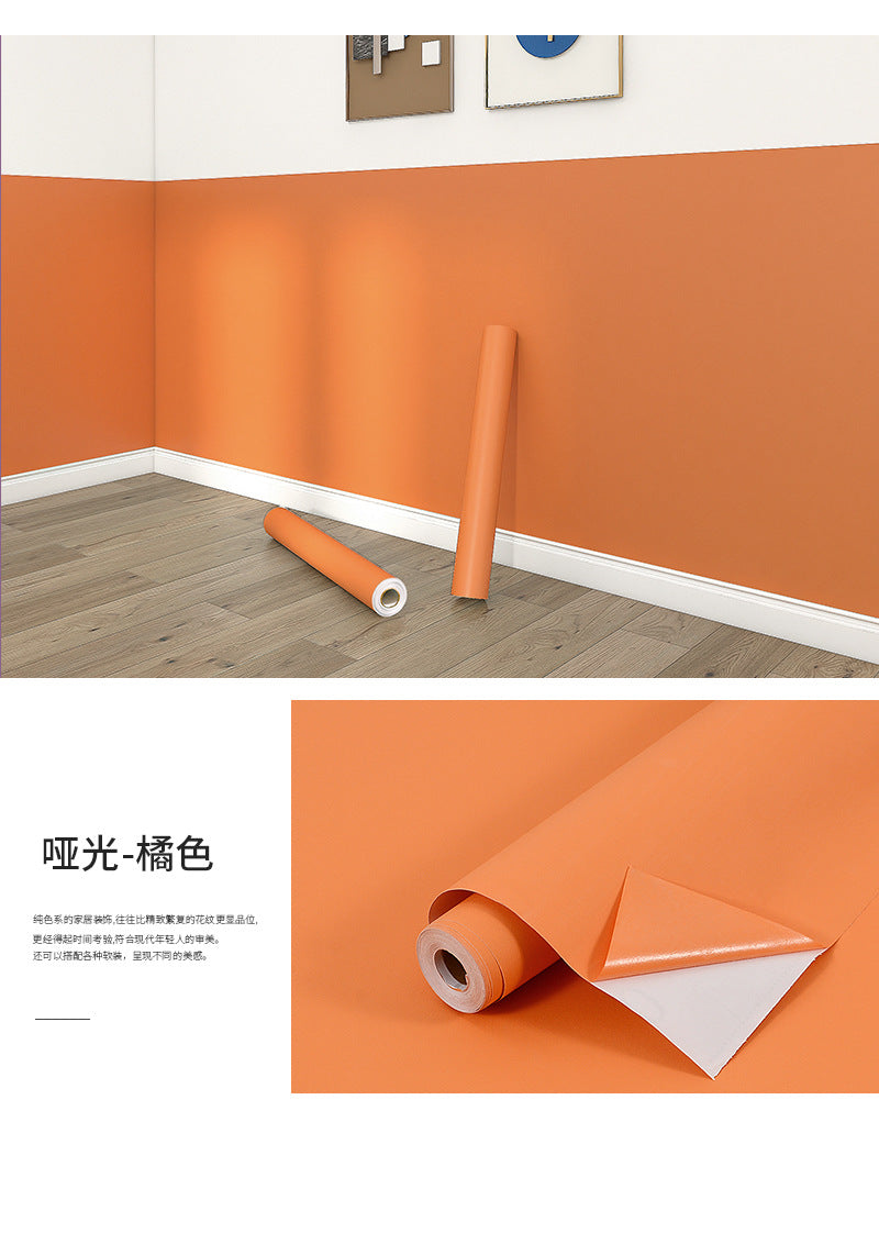 Matte PVC Vinyl Self Adhesive Wallpapers Furniture Renovation Films White DIY Decorative Kitchen Cabinet Waterproof Wall Sticker