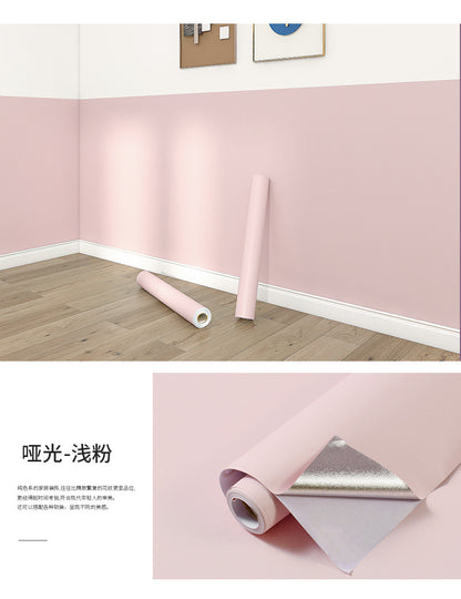 Matte PVC Vinyl Self Adhesive Wallpapers Furniture Renovation Films White DIY Decorative Kitchen Cabinet Waterproof Wall Sticker