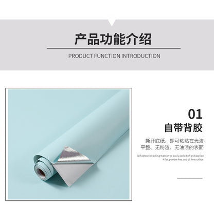 Matte PVC Vinyl Self Adhesive Wallpapers Furniture Renovation Films White DIY Decorative Kitchen Cabinet Waterproof Wall Sticker