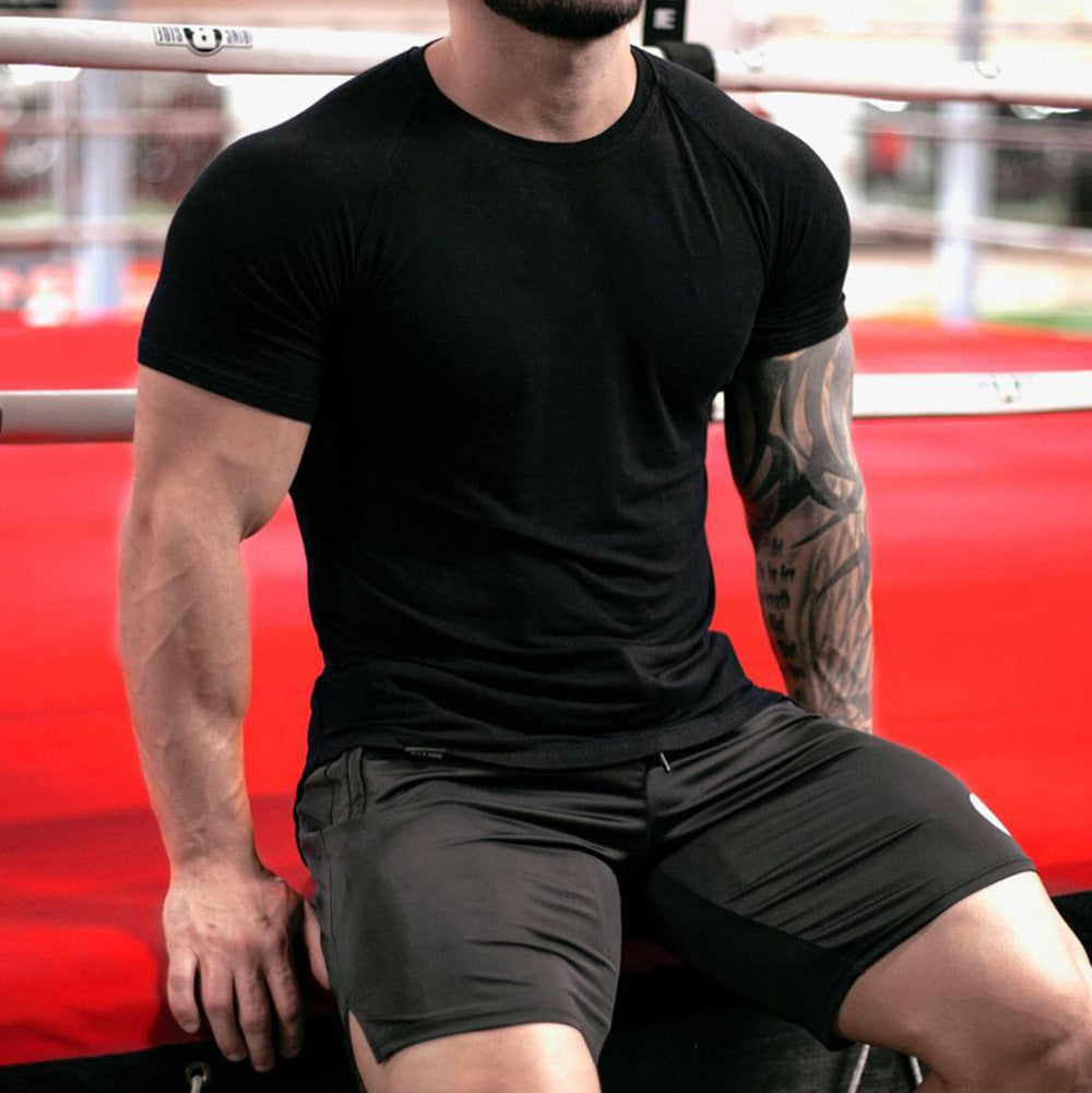 New Fashion Men's Summer Casual Comfortable Tight-Fitting T-Shirt Sports Gym Sportswear Quick-Drying Breathable T Shirt M-3XL.