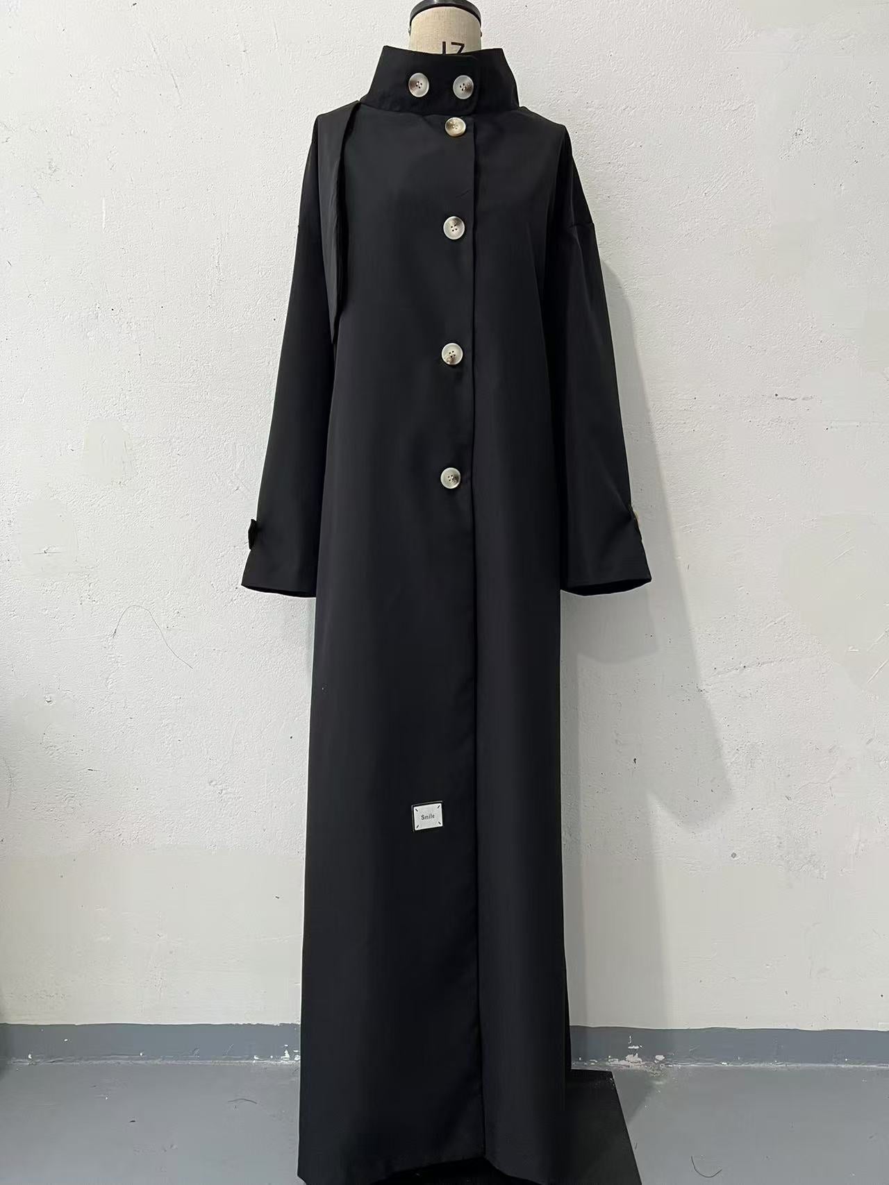 Muslim Abaya Women Trench Coat Morocco Overcoat England Retro Motorcycle Jacket Dubai Long Outerwear Eid Ramadan Saudi Arab 2025.