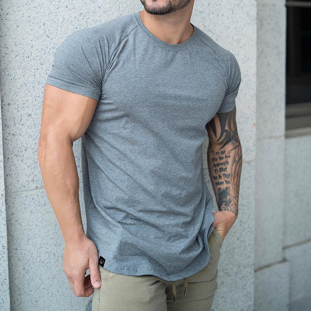 New Fashion Men's Summer Casual Comfortable Tight-Fitting T-Shirt Sports Gym Sportswear Quick-Drying Breathable T Shirt M-3XL