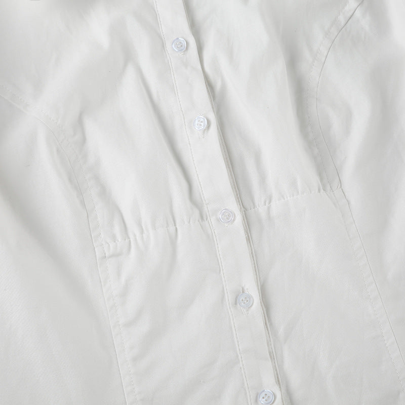 Women's Short Sleeve T-Shirt, Slim, Turn-Down Collar, Preppy Style, Patchwork, Casual, Summer Fashion, Fake 2 Piece, 2024