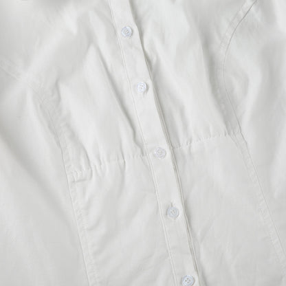 Women's Short Sleeve T-Shirt, Slim, Turn-Down Collar, Preppy Style, Patchwork, Casual, Summer Fashion, Fake 2 Piece, 2024