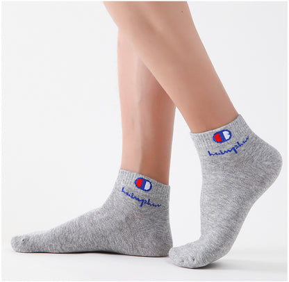 5/10/20 Pairs Men Ankle Socks Cotton Brand Classic Fashion Black White Socks Breathable Mesh Athletic Sports Socks for Summer.