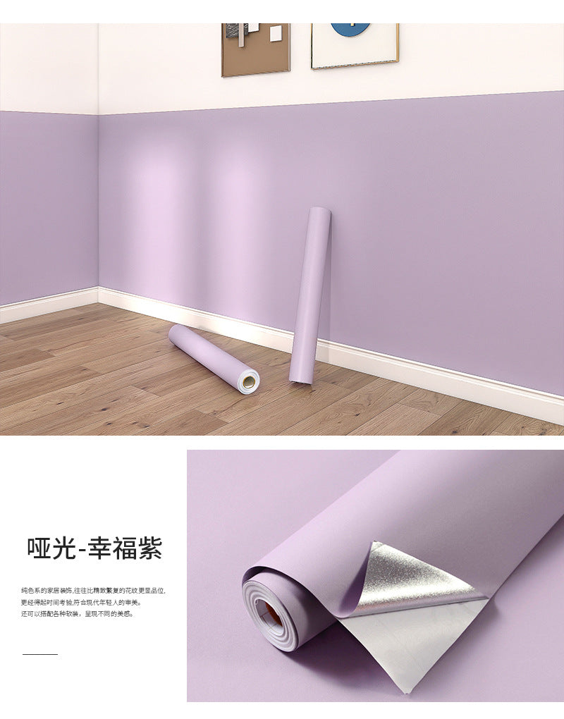 Matte PVC Vinyl Self Adhesive Wallpapers Furniture Renovation Films White DIY Decorative Kitchen Cabinet Waterproof Wall Sticker