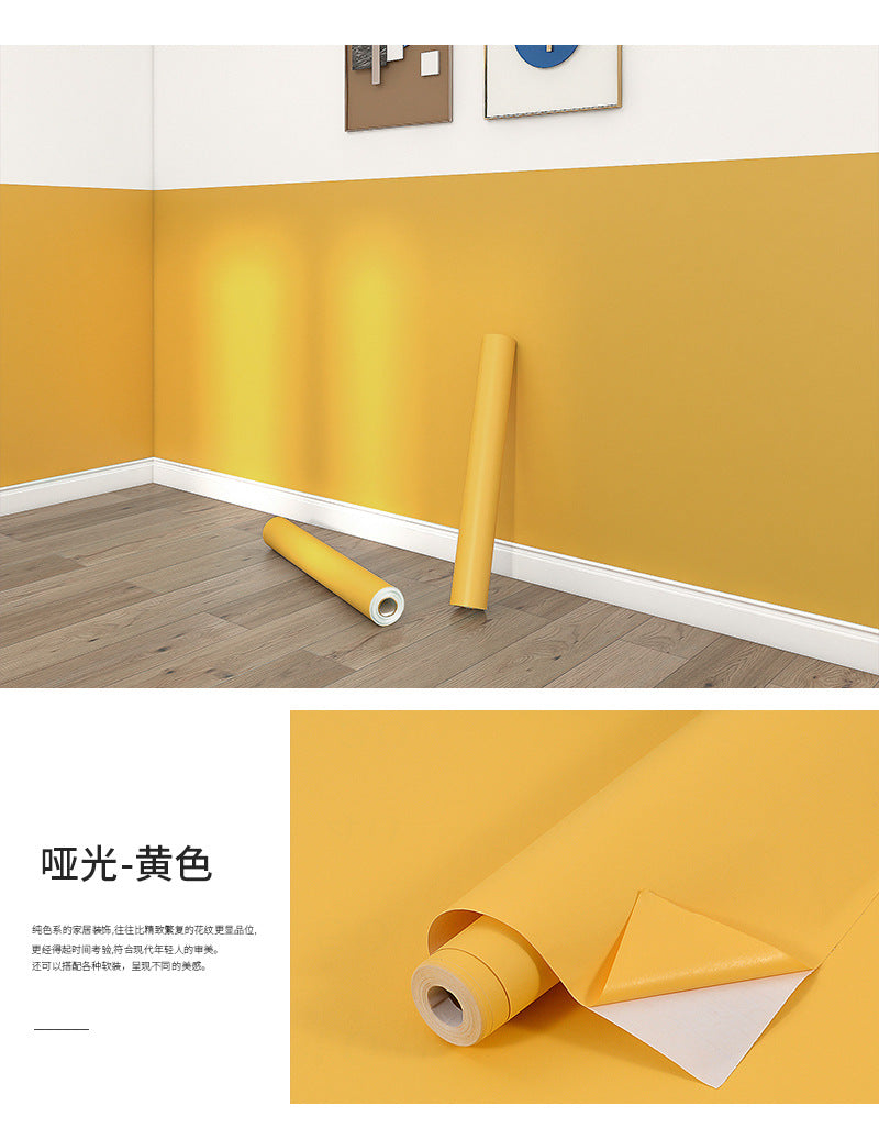 Matte PVC Vinyl Self Adhesive Wallpapers Furniture Renovation Films White DIY Decorative Kitchen Cabinet Waterproof Wall Sticker