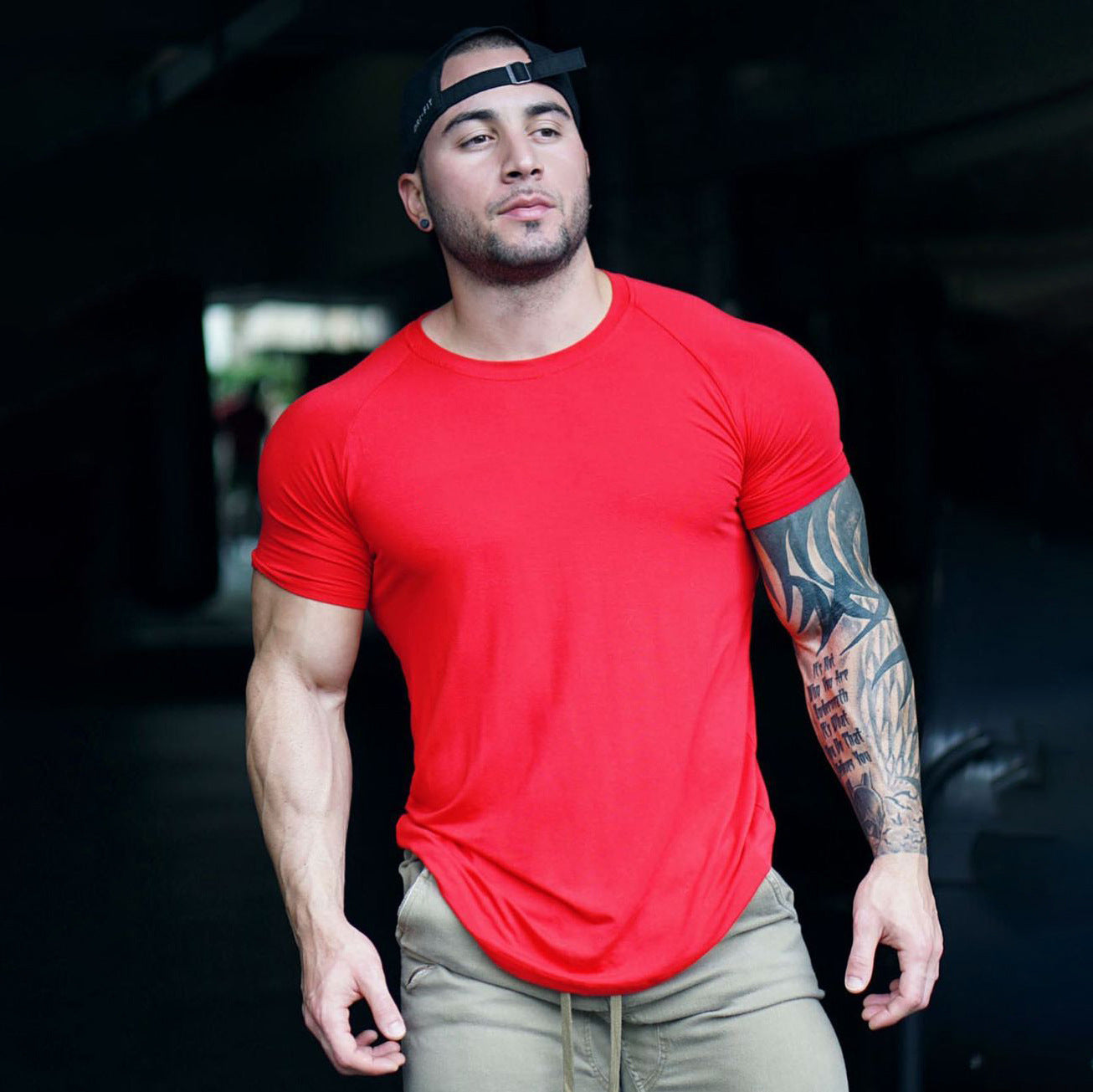 New Fashion Men's Summer Casual Comfortable Tight-Fitting T-Shirt Sports Gym Sportswear Quick-Drying Breathable T Shirt M-3XL