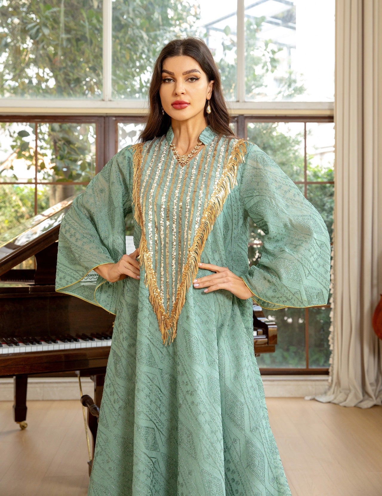 Marokko Party kleid für Frauen muslimische Abaya Mesh Pailletten Jalabiya Dubai Abayas Kaftan Abaya Islam Vestidos arabische lange Robe Herbst