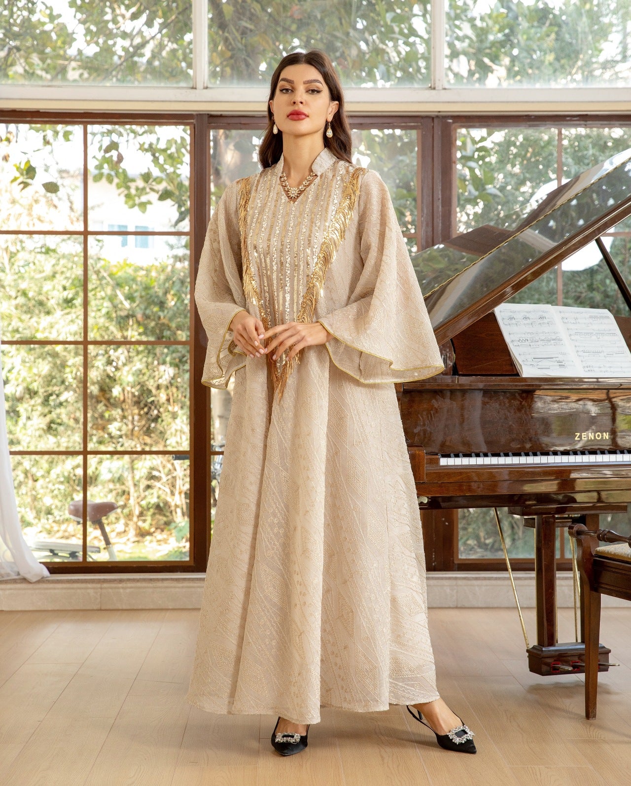 Marokko Party kleid für Frauen muslimische Abaya Mesh Pailletten Jalabiya Dubai Abayas Kaftan Abaya Islam Vestidos arabische lange Robe Herbst