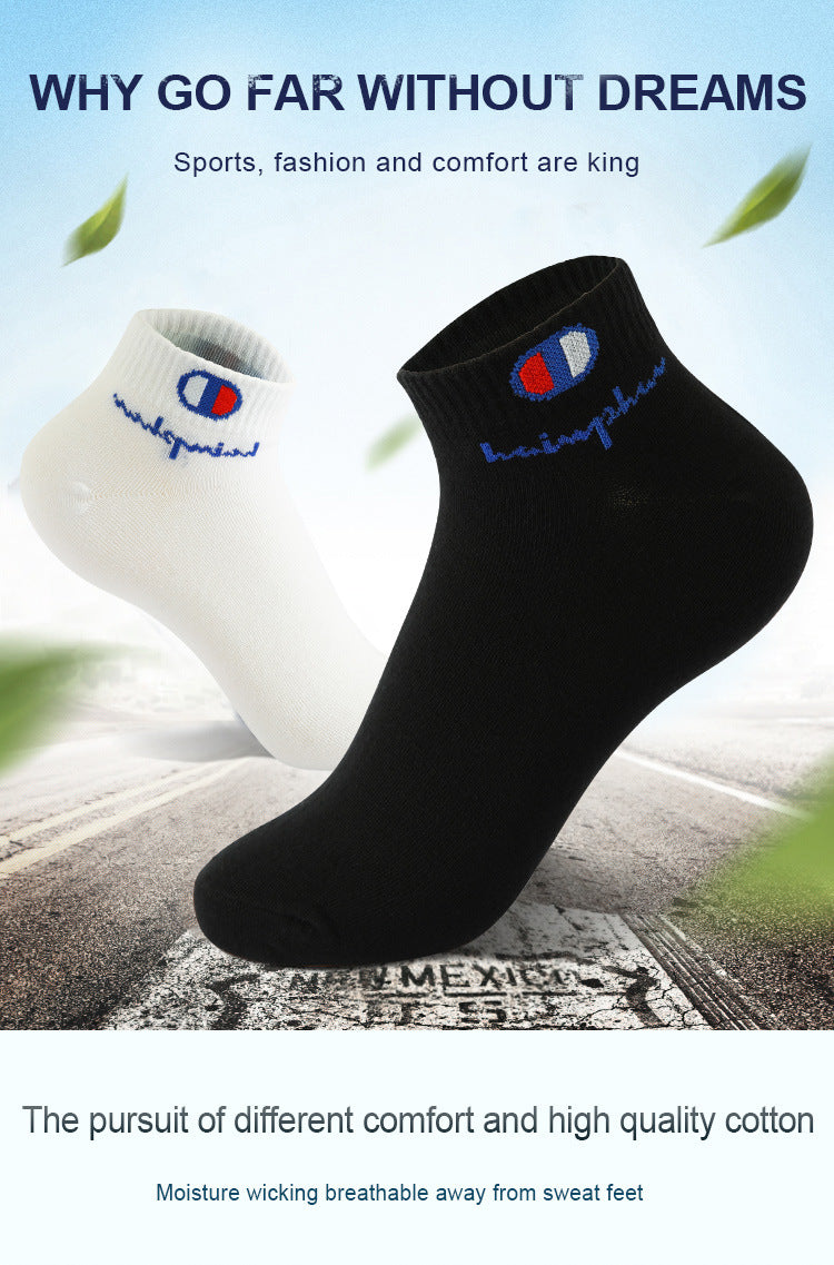10/20/30 Pairs Socks Men Ankle Cotton Socks Brand Classic Fashion Black White Socks Breathable Mesh Athletic Short Socks Summer.