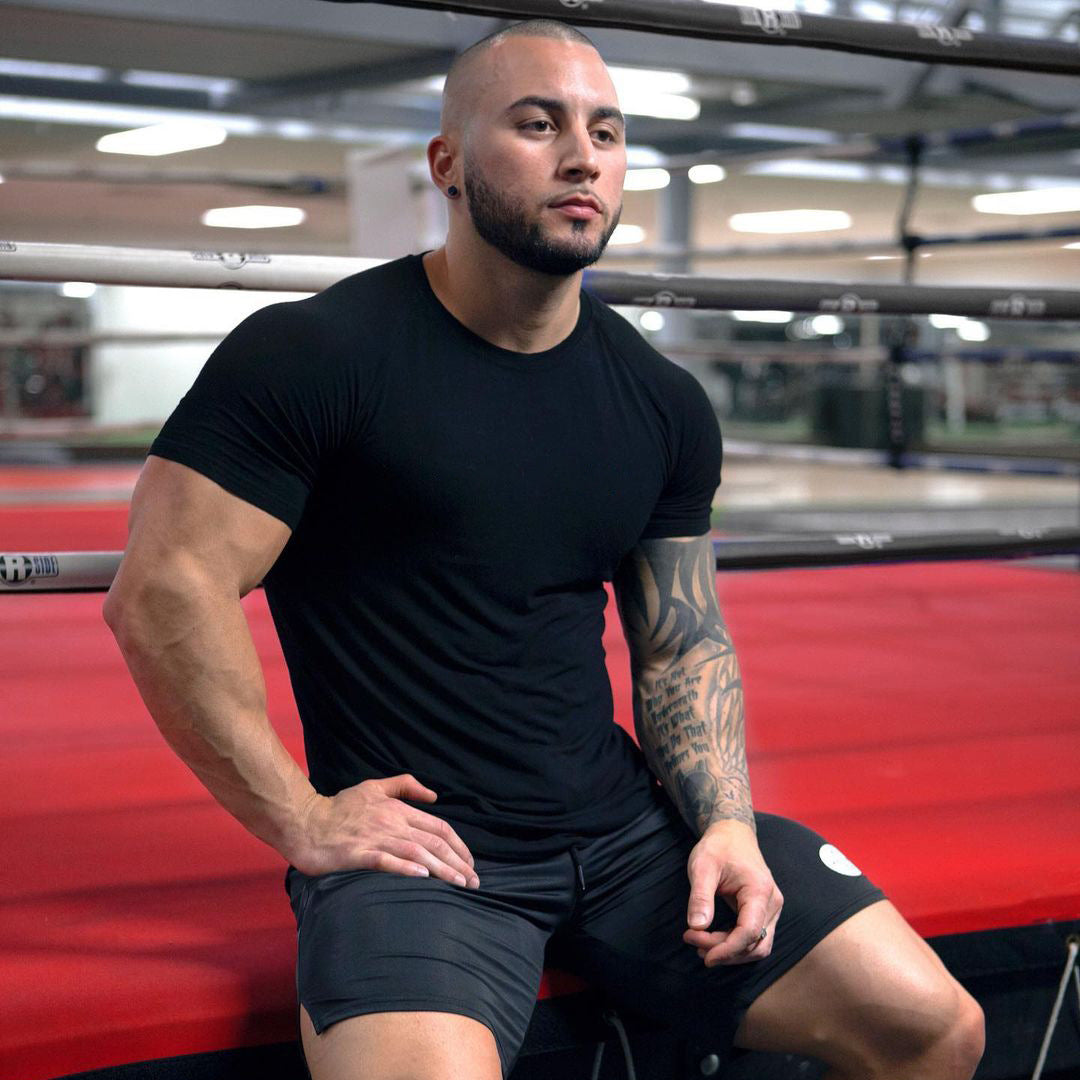 New Fashion Men's Summer Casual Comfortable Tight-Fitting T-Shirt Sports Gym Sportswear Quick-Drying Breathable T Shirt M-3XL.