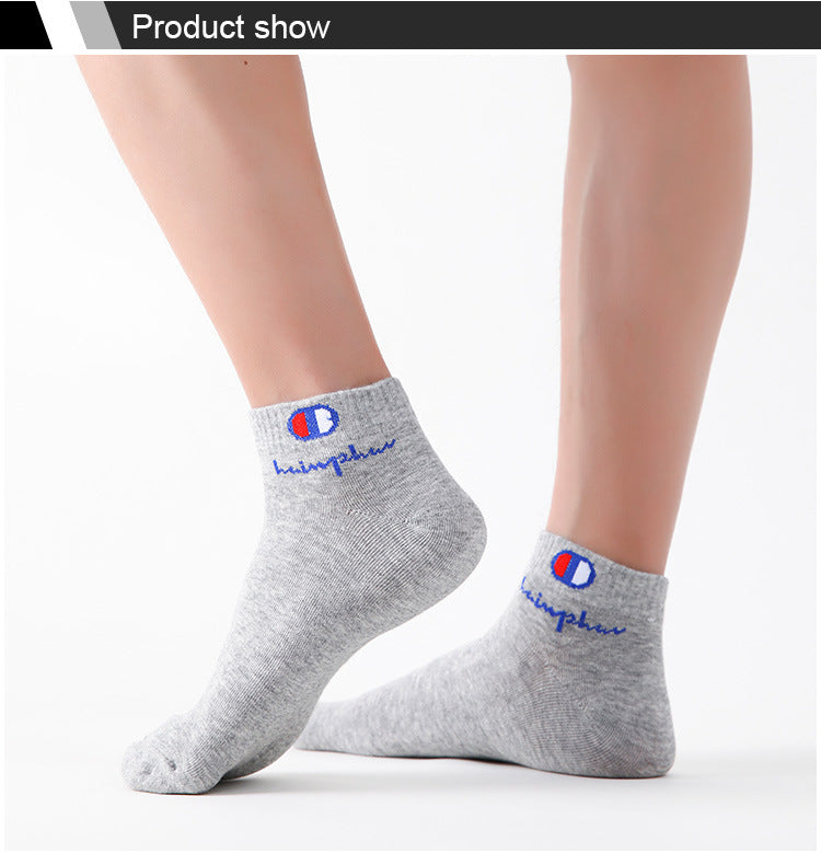 5/10/20 Pairs Men Ankle Socks Cotton Brand Classic Fashion Black White Socks Breathable Mesh Athletic Sports Socks for Summer.