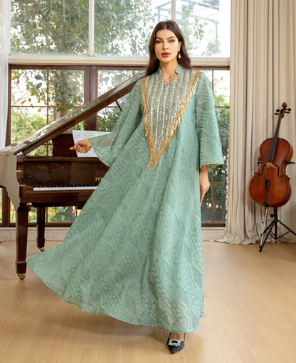 Marokko Party kleid für Frauen muslimische Abaya Mesh Pailletten Jalabiya Dubai Abayas Kaftan Abaya Islam Vestidos arabische lange Robe Herbst