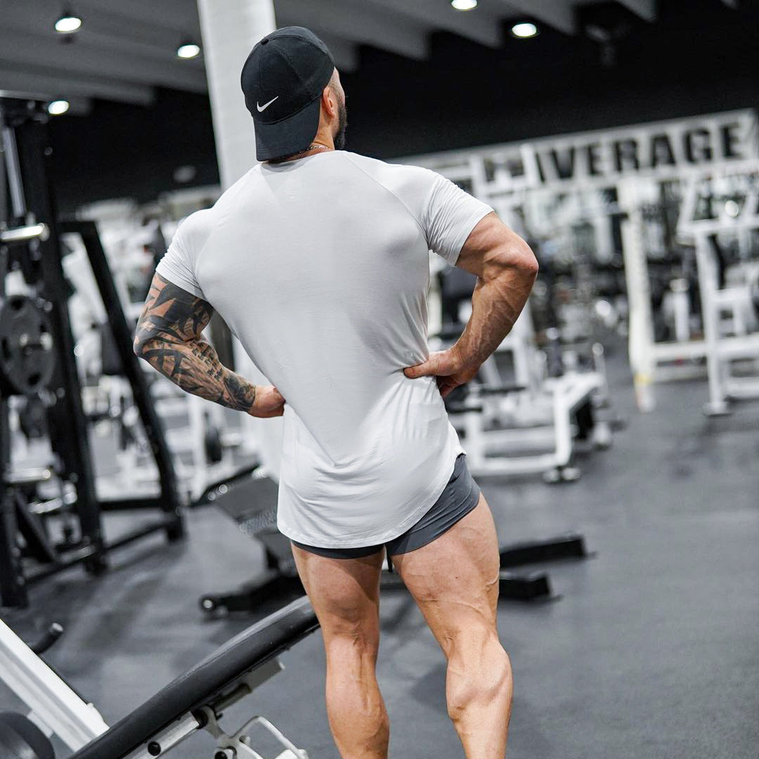 New Fashion Men's Summer Casual Comfortable Tight-Fitting T-Shirt Sports Gym Sportswear Quick-Drying Breathable T Shirt M-3XL.