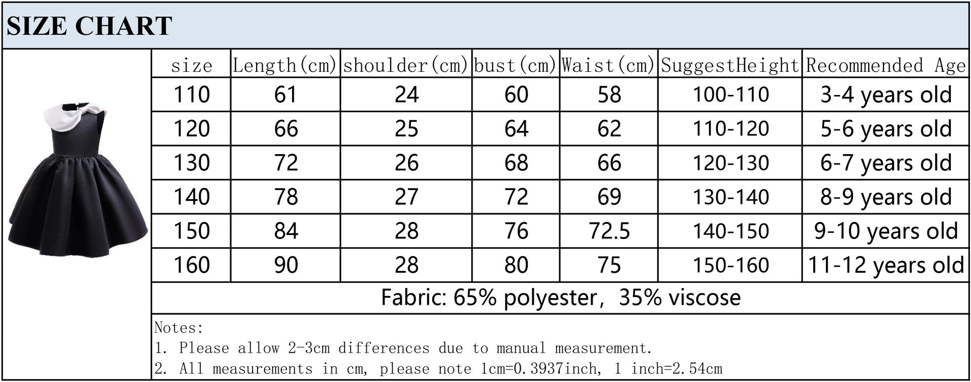 Kinder Kleider für Mädchen Vintage Schwarz Satin Prinzessin Kleid für Kinder Konzert Performance Hochzeit Geburtstag Zeremonie Abendkleid.