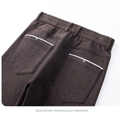 Men's Winter Velvet Casual Pants Thickened Warm Slim Fit Comfortable Solid Color Trousers Korean Fleece  Fashion Outdoor Jogging