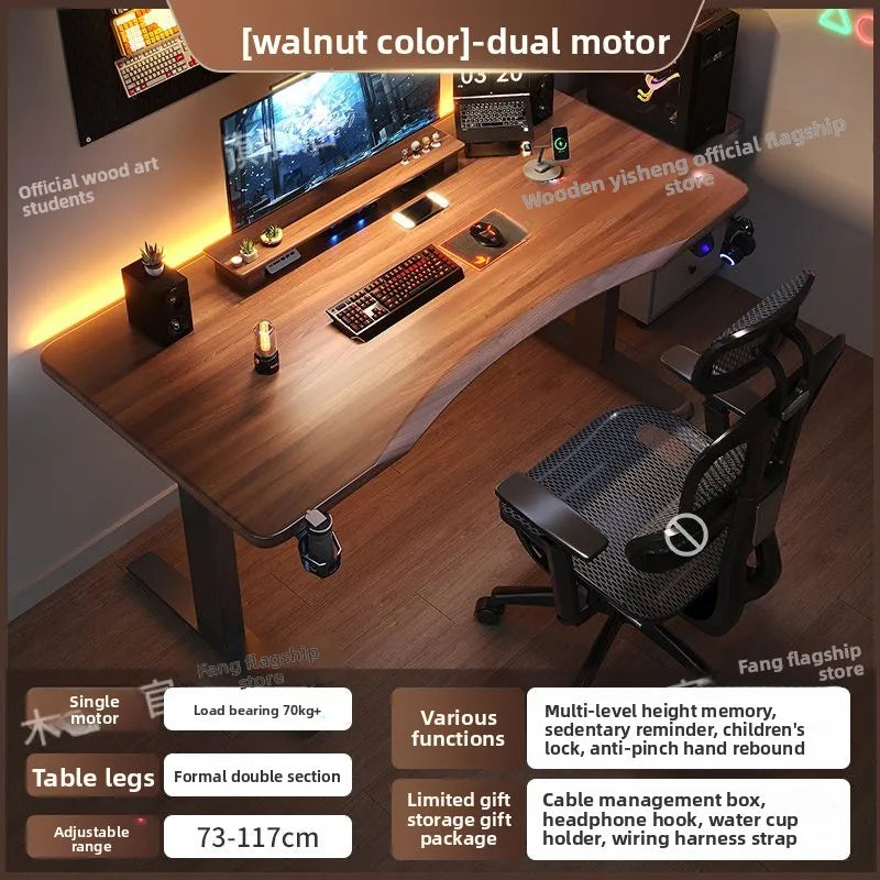 Elektrischer höhenverstellbarer intelligenter Stehschreibtisch, Computer-Workstation, Heimbüro, Gaming-Tisch, Arbeitszimmer, Schreibtisch, Desktop-Computer