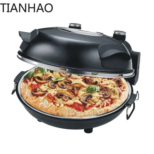 Fabrik Heißer Verkauf Arbeitsplatte Ofen Multifunktionale Elektrische Pizza Ofen Emaille Stein Borosilikatglas