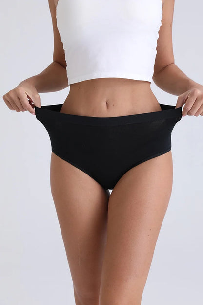 3pcs Cotton Women Panties Lady Plus Size Underwear Large Size High Waist Briefs Breathable Solid Color Female Lingerie.