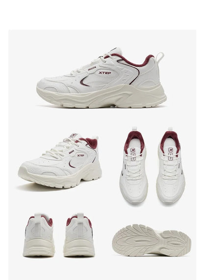 Xtep Cotton Shoes For Women 2024 Winter Warm Soft Sports Shoes Trendy Retro Durability Comfortable Sneakers 876418370026