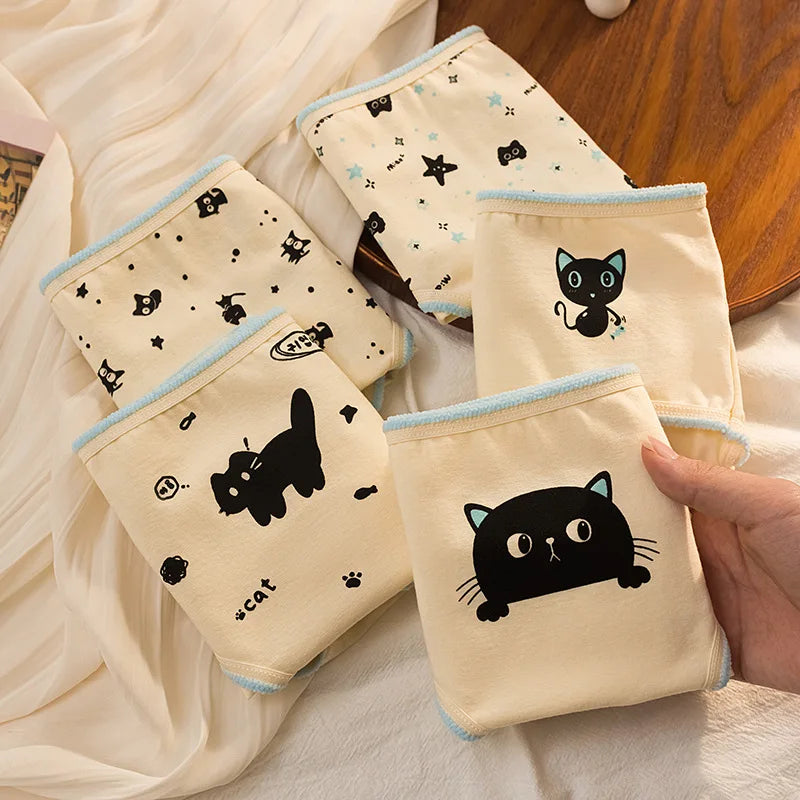 New 5Pcs/set Cotton Panties Strawberry Bear Cartoon Girls Briefs Sexy Women Underwear Lingeries Female Underpants