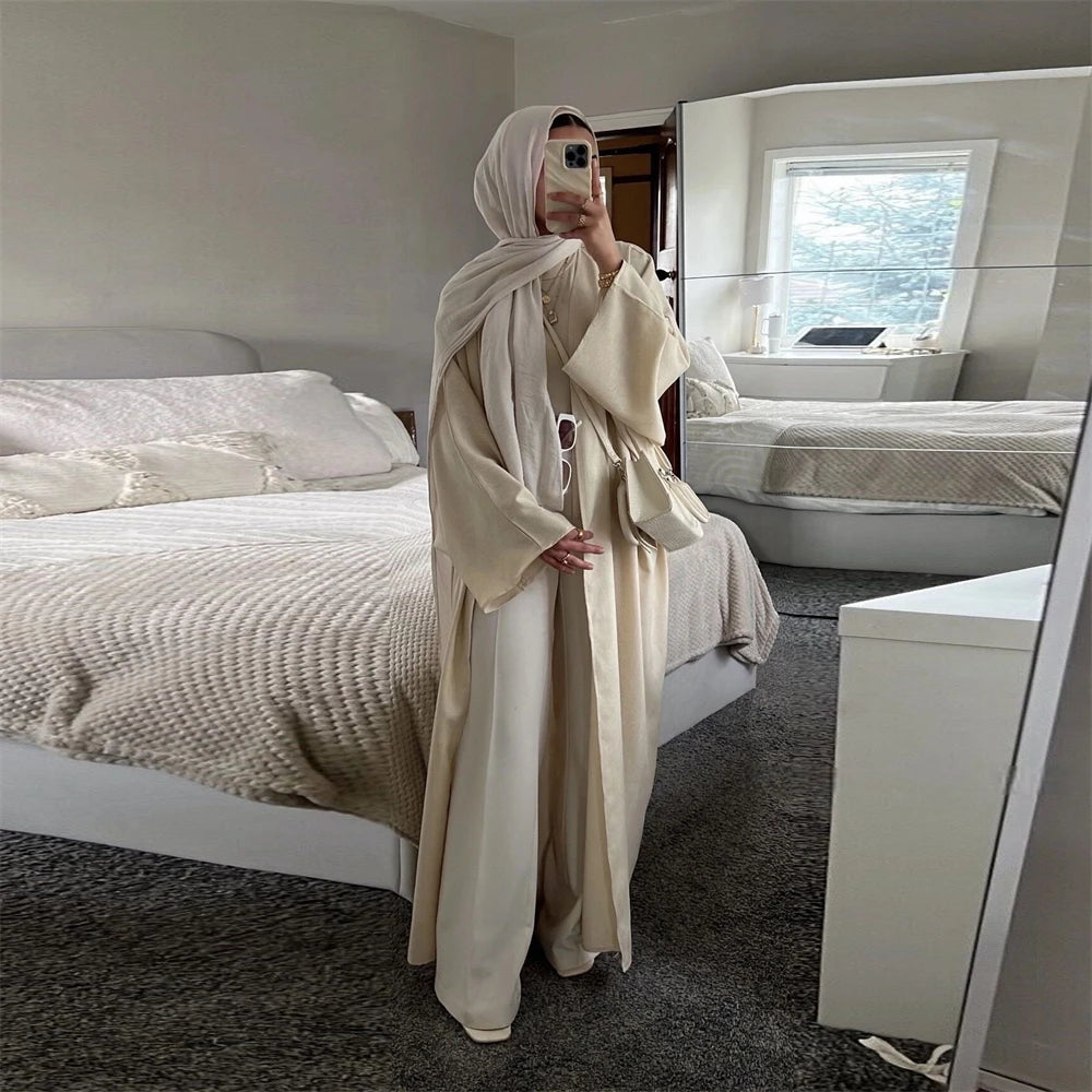 Ähnliche Baumwolle Leinen Batwing Kimono Abaya Dubai Islam Muslimischen Kleid Für Frauen Kebaya Kaftan Robe Musulmane Kaftan Marocain Femme.