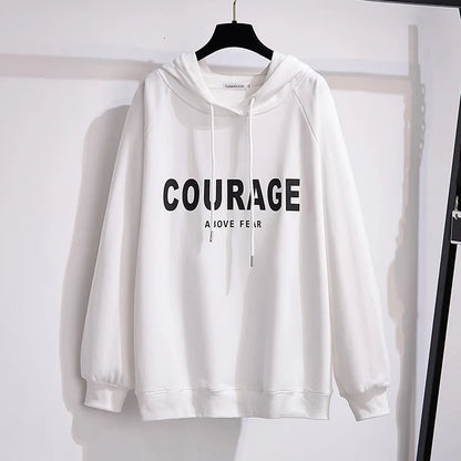 175 kg Plus Size Damen Büste 170 Frühling Herbst Lose Brief Kapuzenpullover Sweatshirt Schwarz Rot Weiß 4XL 5XL 6XL 7XL 8XL 9XL.