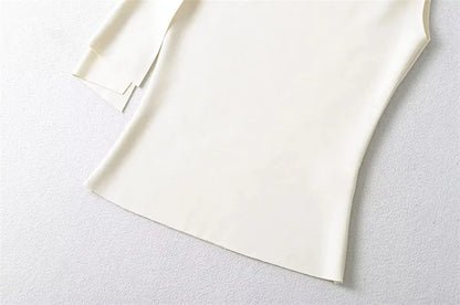 Women Sleek Stretch Knotted Top Fuchsia SLEEVELESS WITH BOAT NECK  ONE-SHOULDER TIE.