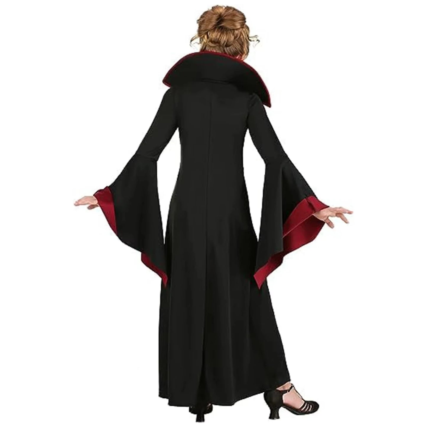 Halloween Hexen kostüm für Mädchen Kinder lange ausgestellte Ärmel Spitze Kleid bösartige Cosplay Kleidung beängstigende Verkleidung Kleidung.