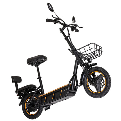 KuKirin C1 Pro Adult Electric Scooter With Seat 14" Tire 500W Motor 48V 26Ah Battery 45km Max Speed Electric Motorcycle.