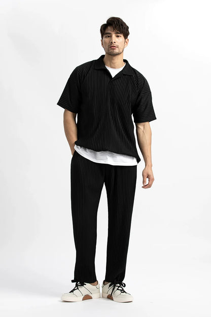 Miyake Pleated Pants For Men Casual Pants Men Japanese Streetwear Men Fashion Japanese Style Trousers Baggy Pants Wild Trousers.