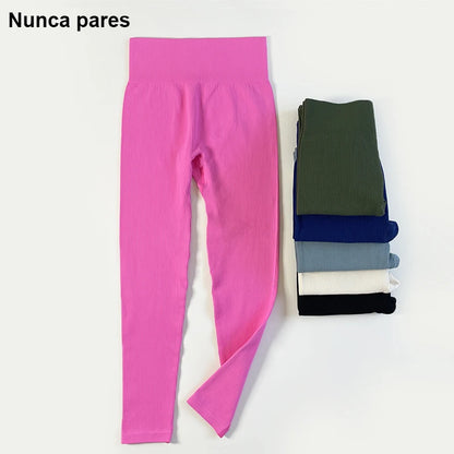 Ribbed Seamless Yoga Leggings For Gym High Waisted Push Up Sport Women Fitness Pants Workout Tummy Control Tights Female Legging.