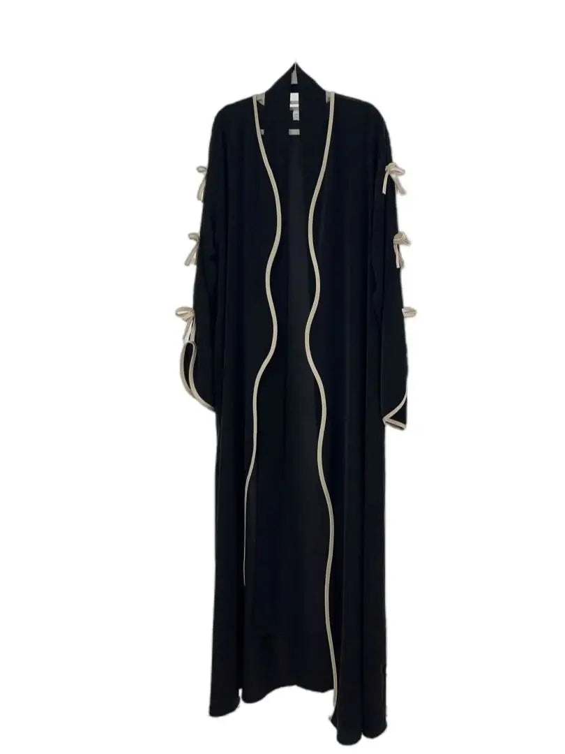 Ramadan Eid Open Butterfly Bow Kimono Abaya Damen Dubai Luxury Islam Muslim Modest Dress Women Kebaya Kaftan Robe Femme Musulman