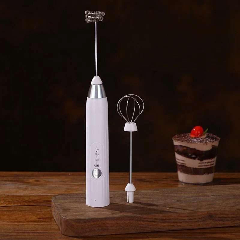 2-in-1 multi-function USB Rechargeable Electric Egg Beater Baking Mixer Milk Frother Kitchen Gadgets Coffee Stirrer Tools Dining.