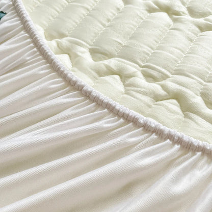 High Quilt Thicken Latex Cooling Mattress Cover Summer Cool Down Soft Bed Mat and Pillowcase Machine Washable Cold Feel Bed Pad.