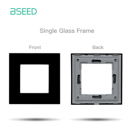 BSEED Zigbee Touch Schalter Funktion Basis 1/2/3Weg Glas Panels EU Wand Smart Steckdose Tuya Smart Leben App DIY Teile Nur
