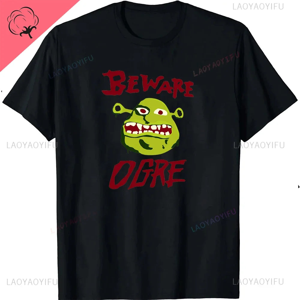Ogre and The City Shreks Shirt Combine Fun Printed Men's  Women's Short Sleeve T-shirts Summer Fashion Unique Funny hot sale