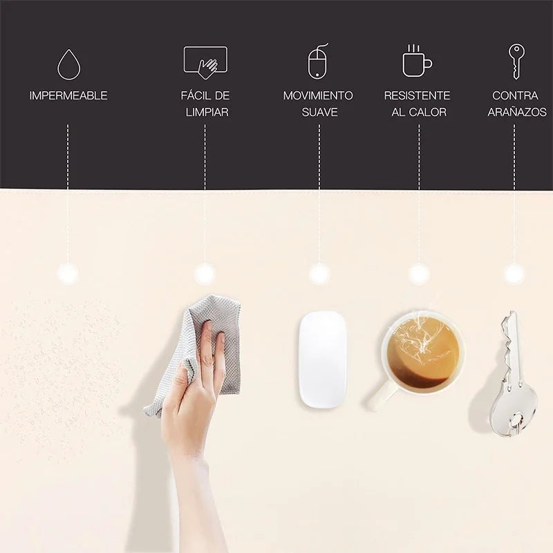 Portable Mouse pad large Gaming Waterproof Non-slip PU Leather Suede Desk Mat Computer Keyboard desk pad Mats white mousepad.