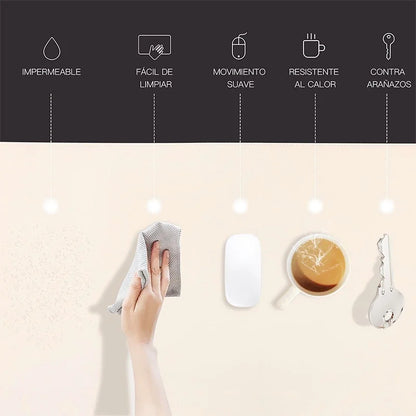 Portable Mouse pad large Gaming Waterproof Non-slip PU Leather Suede Desk Mat Computer Keyboard desk pad Mats white mousepad.