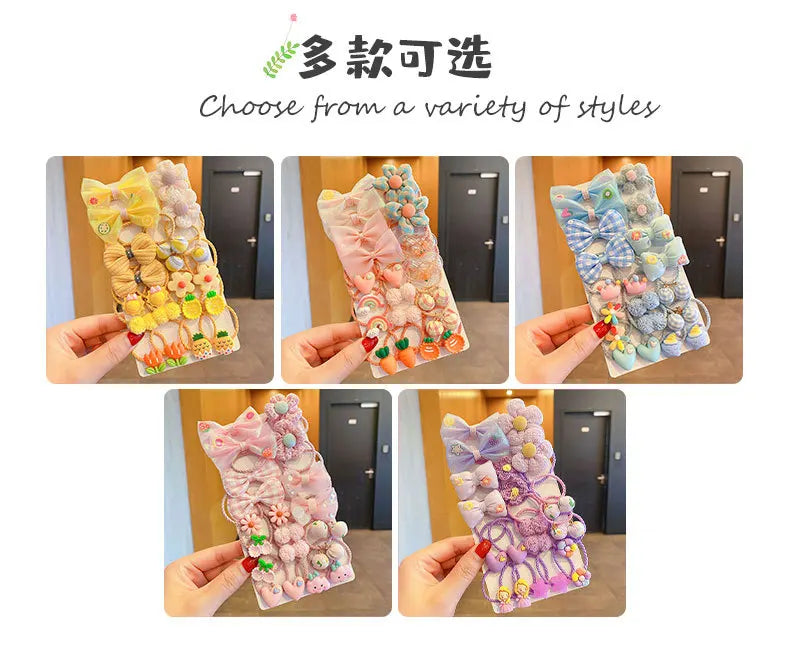 Flower Bow Tie Leather Band Headband Sweet Hair Accessories Baby Does Not Hurt Hair Lovely Headwear Hair Loop.