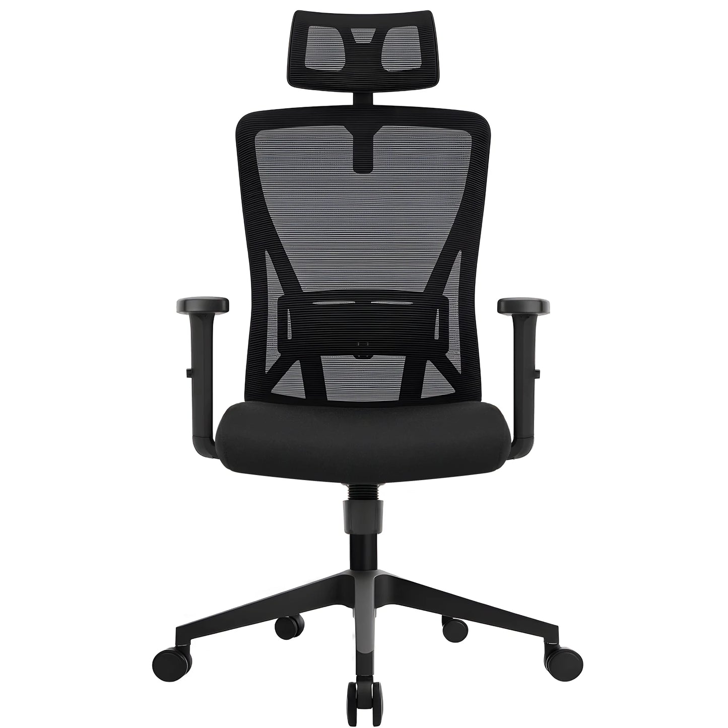 Durrafy Ergonomischer Bürostuhl, drehbarer Arbeitsstuhl mit verstellbarer Lordosenstütze und Armlehnen, für Home-Office-Gaming
