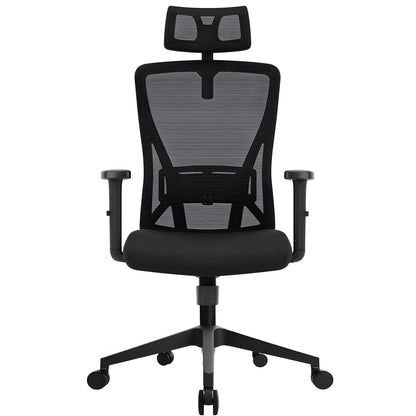 Durrafy Ergonomischer Bürostuhl, drehbarer Arbeitsstuhl mit verstellbarer Lordosenstütze und Armlehnen, für Home-Office-Gaming