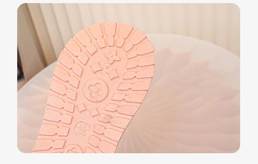 Winter Plush Boots For Children Thick Warm Faux Fur Snow Boots Soft-soled Anti-slippery Boy's Girl's Warm Boots Winter Shoes Kid.