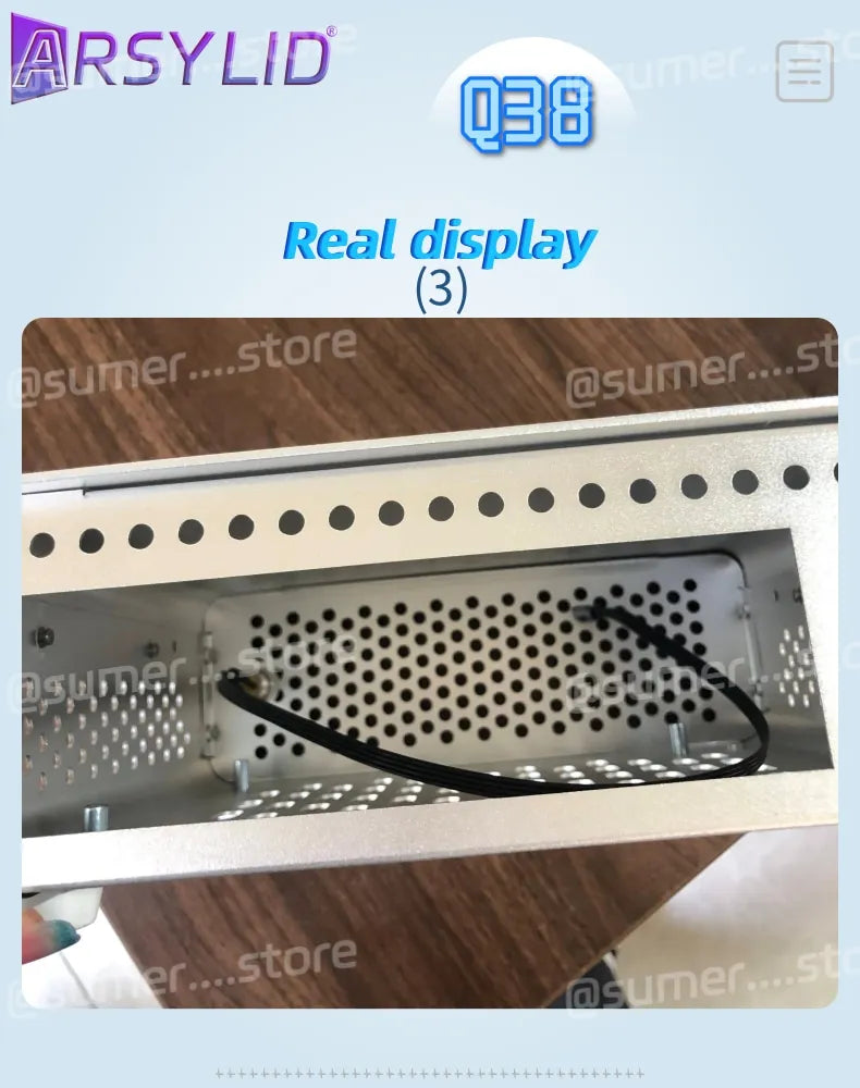 ARSYLID Q38 ITX Aluminum Chassis Pull-Out Style Mini Case 58mm CPU Radiator.