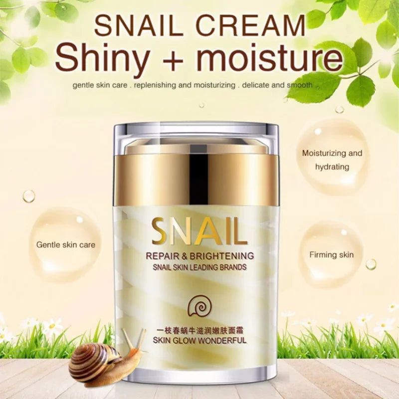 Snail Collagen Face Cream Whitening Moisture Anti Aging Facial Firming Cream Anti Wrinkles Eye Bags Korean Skin Care Product 60g.