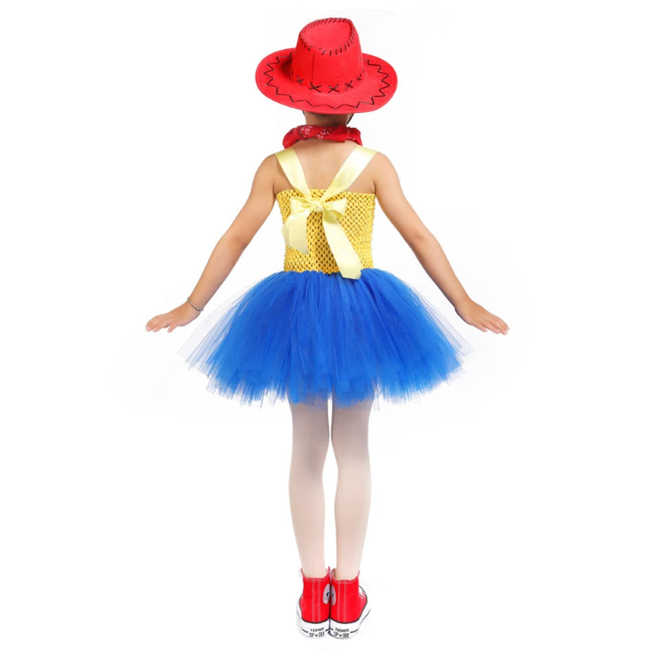 Woody Jessie Toy Story Cowboy Performance Kostüm Sets Mädchen Cartoon Tutu Kleid Kinder Disney Cosplay Karneval Party Kleidung.